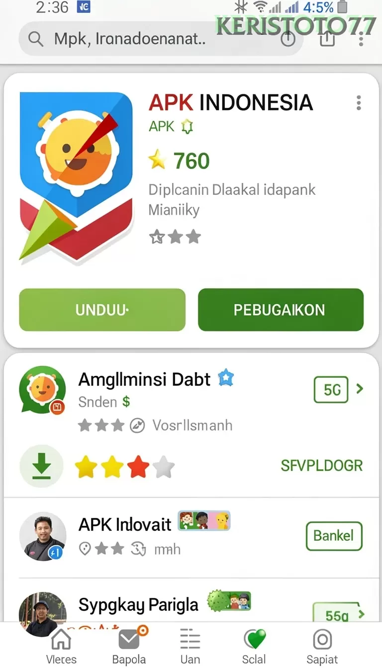 Cuplikan layar BIG777 — aktivitas